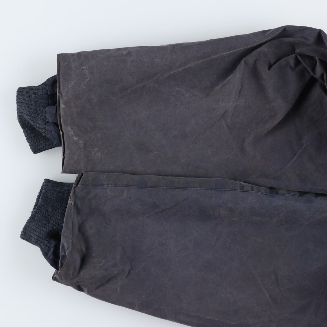 1990'S Barbour Bedale (formerly 3 Warrant) waxed cotton oiled jacket, Made in England, C50, Men's XXL cotton navy blue type Vintage Second Hand