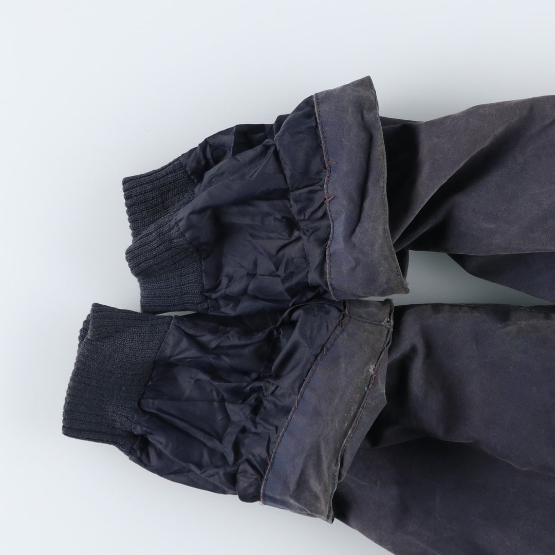 1990'S Barbour Bedale (formerly 3 Warrant) waxed cotton oiled jacket, Made in England, C50, Men's XXL cotton navy blue type Vintage Second Hand