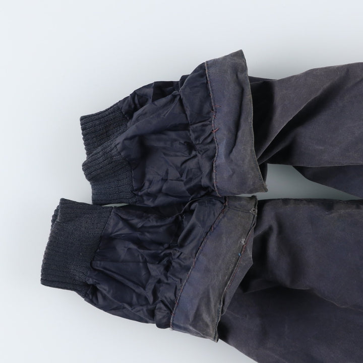 1990'S Barbour Bedale (formerly 3 Warrant) waxed cotton oiled jacket, Made in England, C50, Men's XXL cotton navy blue type Vintage Second Hand