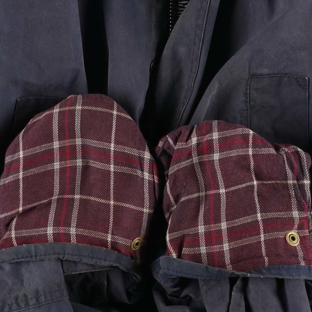 1990'S Barbour Bedale (formerly 3 Warrant) waxed cotton oiled jacket, Made in England, C50, Men's XXL cotton navy blue type Vintage Second Hand