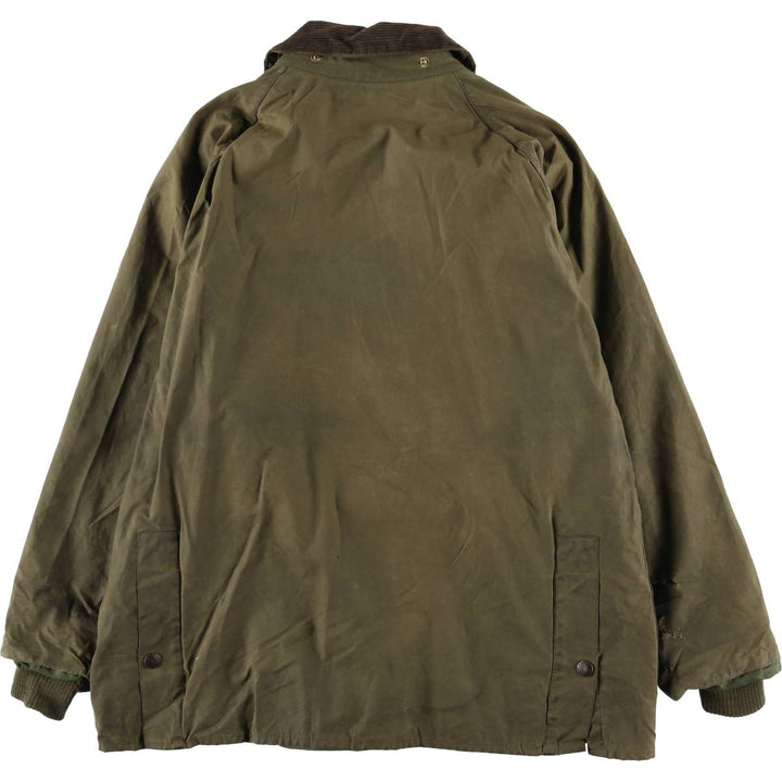 2000'S Barbour Bedale 3-Warrant Waxed Cotton Oiled Jacket, Made in England, Size C42 (Men's L equivalent) cotton Khaki type Vintage Second Hand