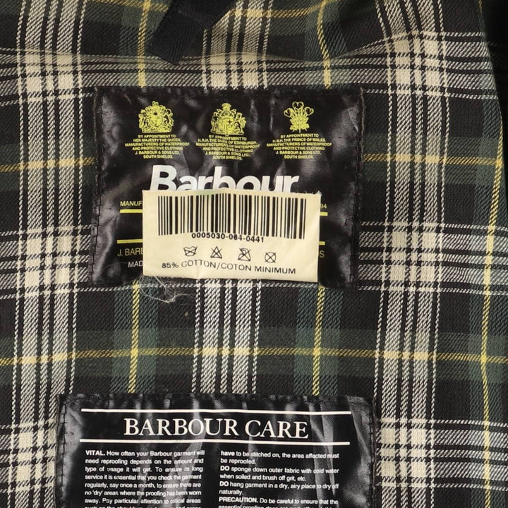 2000'S Barbour Bedale 3-Warrant Waxed Cotton Oiled Jacket, Made in England, Size C42 (Men's L equivalent) cotton Khaki type Vintage Second Hand