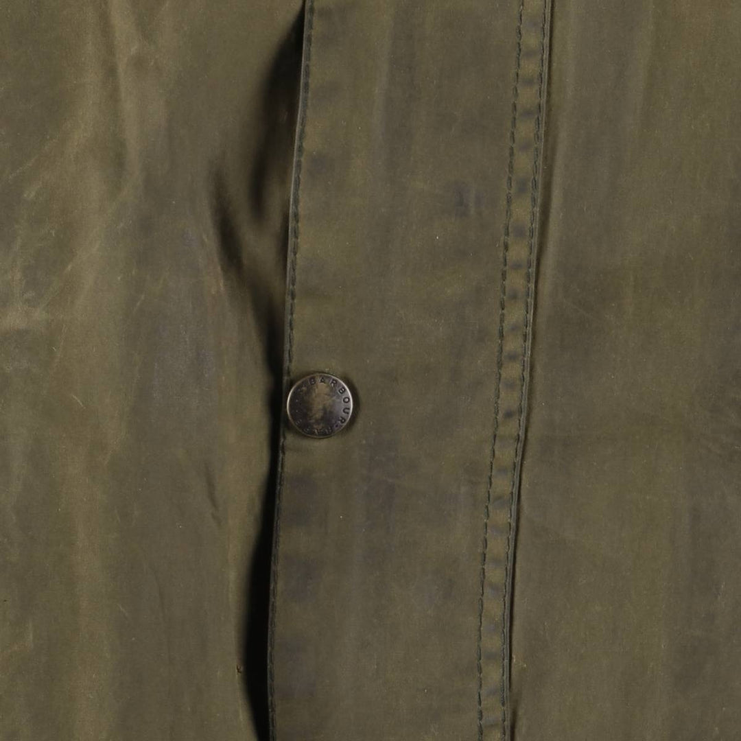 2000'S Barbour Bedale 3-Warrant Waxed Cotton Oiled Jacket, Made in England, Size C42 (Men's L equivalent) cotton Khaki type Vintage Second Hand