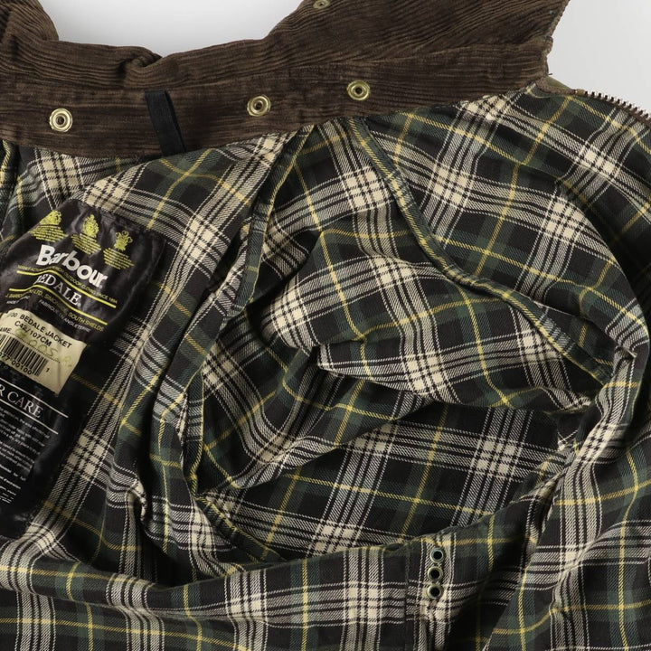 2000'S Barbour Bedale 3-Warrant Waxed Cotton Oiled Jacket, Made in England, Size C42 (Men's L equivalent) cotton Khaki type Vintage Second Hand