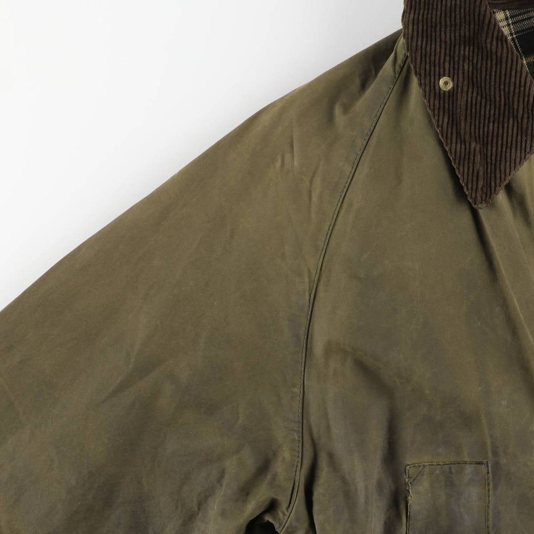 2000'S Barbour Bedale 3-Warrant Waxed Cotton Oiled Jacket, Made in England, Size C42 (Men's L equivalent) cotton Khaki type Vintage Second Hand