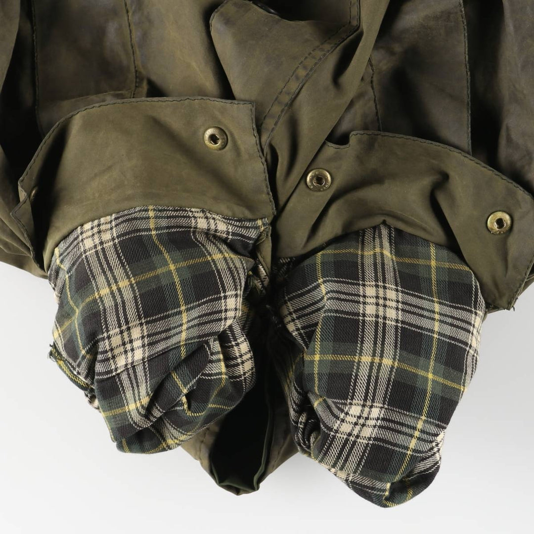 2000'S Barbour Bedale 3-Warrant Waxed Cotton Oiled Jacket, Made in England, Size C42 (Men's L equivalent) cotton Khaki type Vintage Second Hand