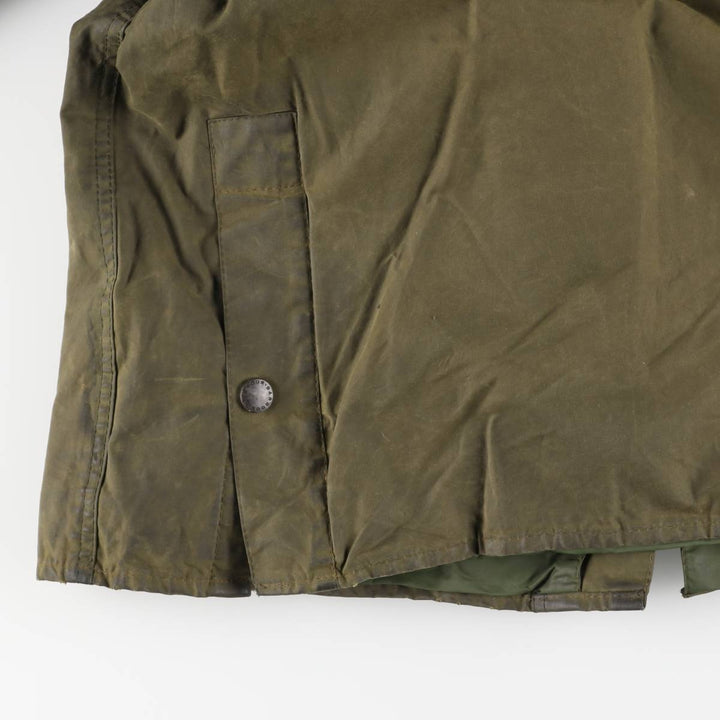 2000'S Barbour Bedale 3-Warrant Waxed Cotton Oiled Jacket, Made in England, Size C42 (Men's L equivalent) cotton Khaki type Vintage Second Hand