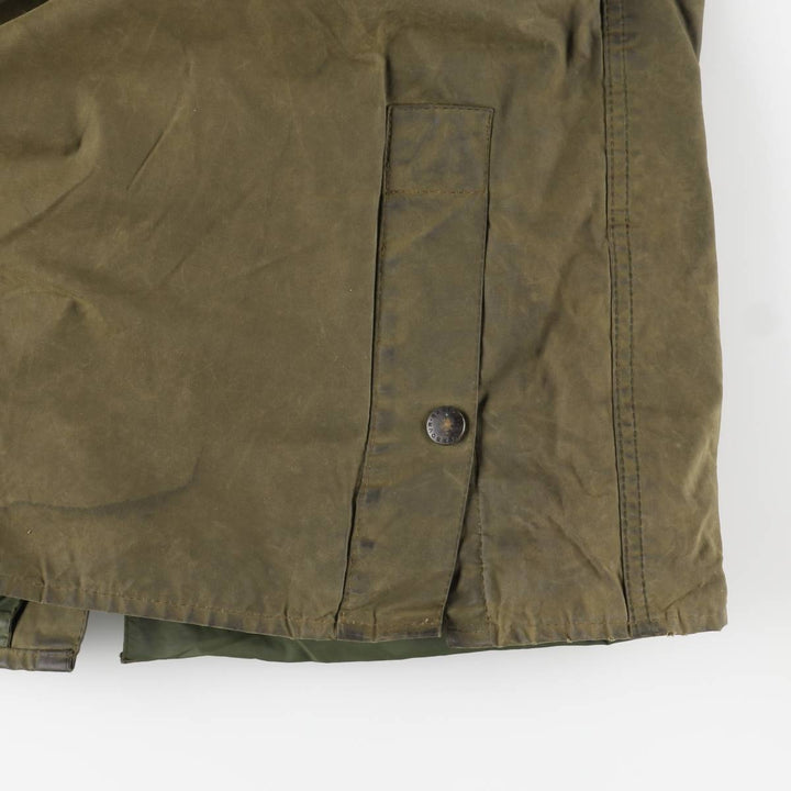 2000'S Barbour Bedale 3-Warrant Waxed Cotton Oiled Jacket, Made in England, Size C42 (Men's L equivalent) cotton Khaki type Vintage Second Hand
