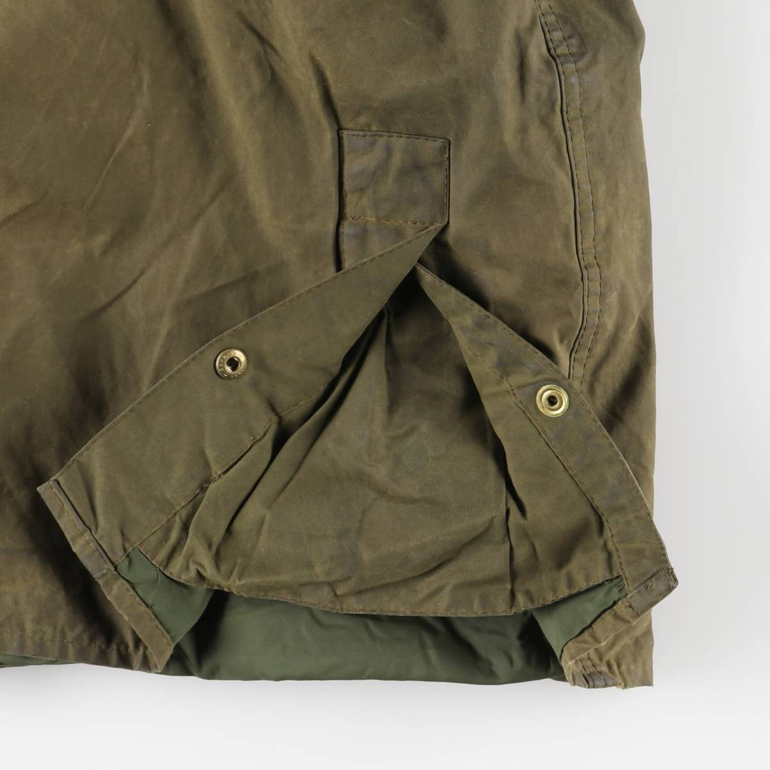 2000'S Barbour Bedale 3-Warrant Waxed Cotton Oiled Jacket, Made in England, Size C42 (Men's L equivalent) cotton Khaki type Vintage Second Hand
