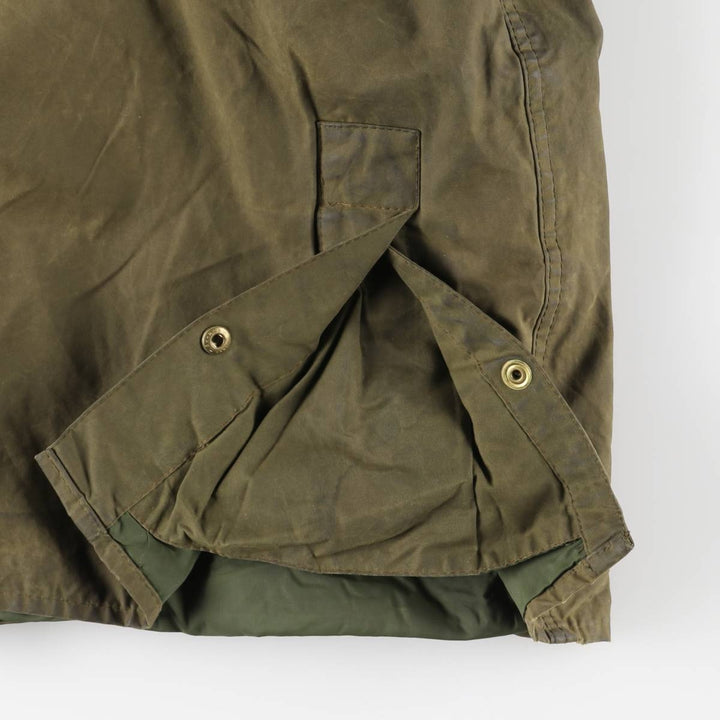 2000'S Barbour Bedale 3-Warrant Waxed Cotton Oiled Jacket, Made in England, Size C42 (Men's L equivalent) cotton Khaki type Vintage Second Hand