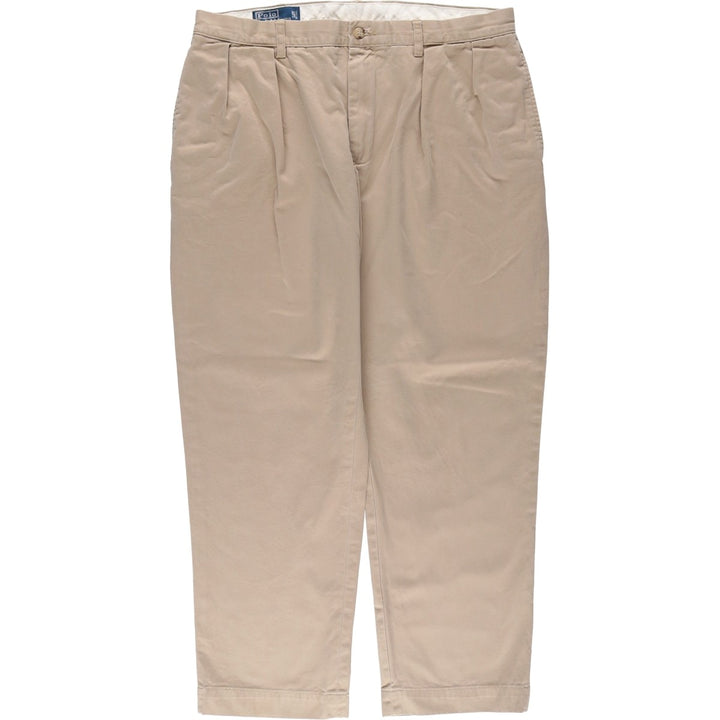 Ralph Lauren POLO by Ralph Lauren ETHAN PANT Two-pleat Chino Pants Men's Size W37 cotton Beige type Vintage Second Hand