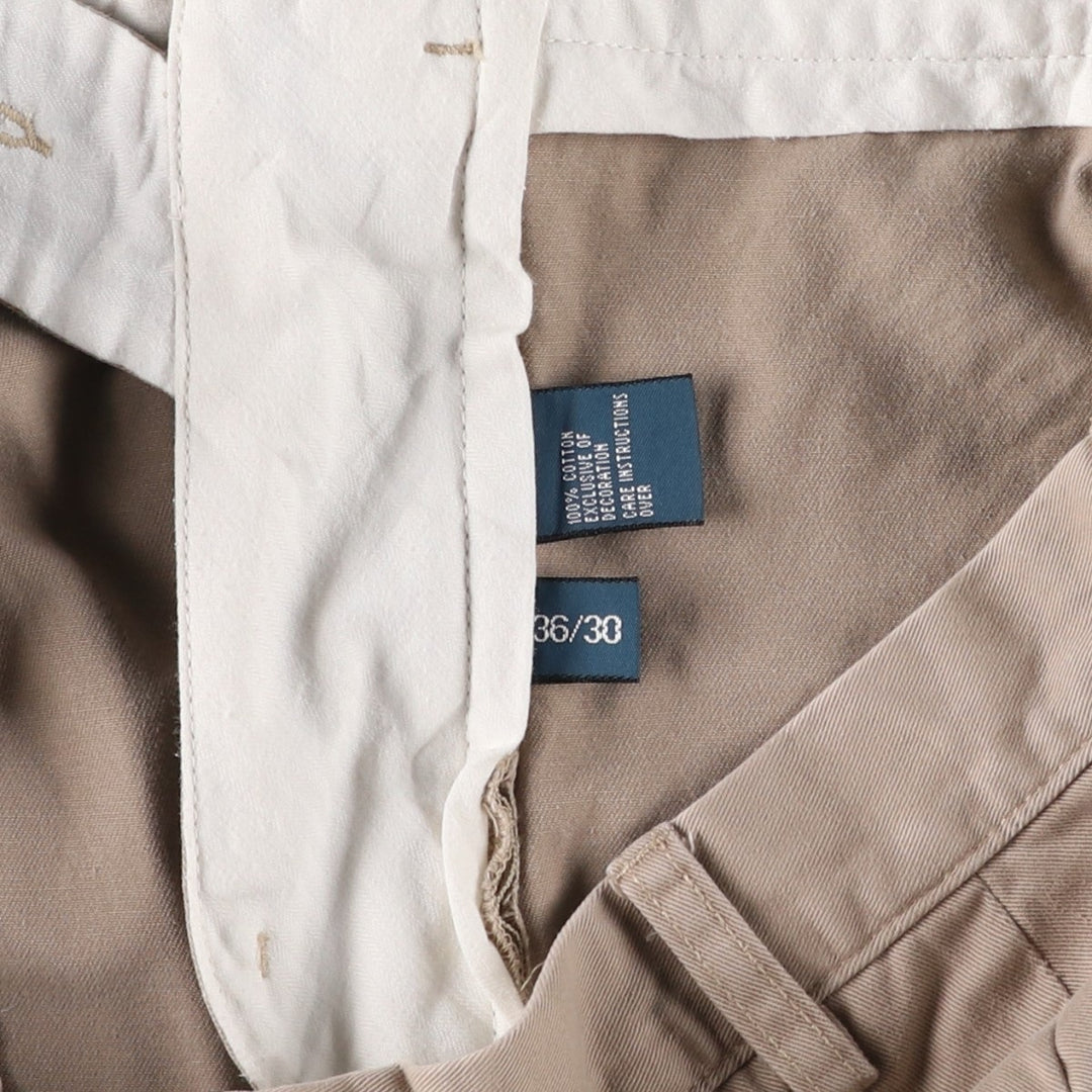 Ralph Lauren POLO by Ralph Lauren ETHAN PANT Two-pleat Chino Pants Men's Size W37 cotton Beige type Vintage Second Hand