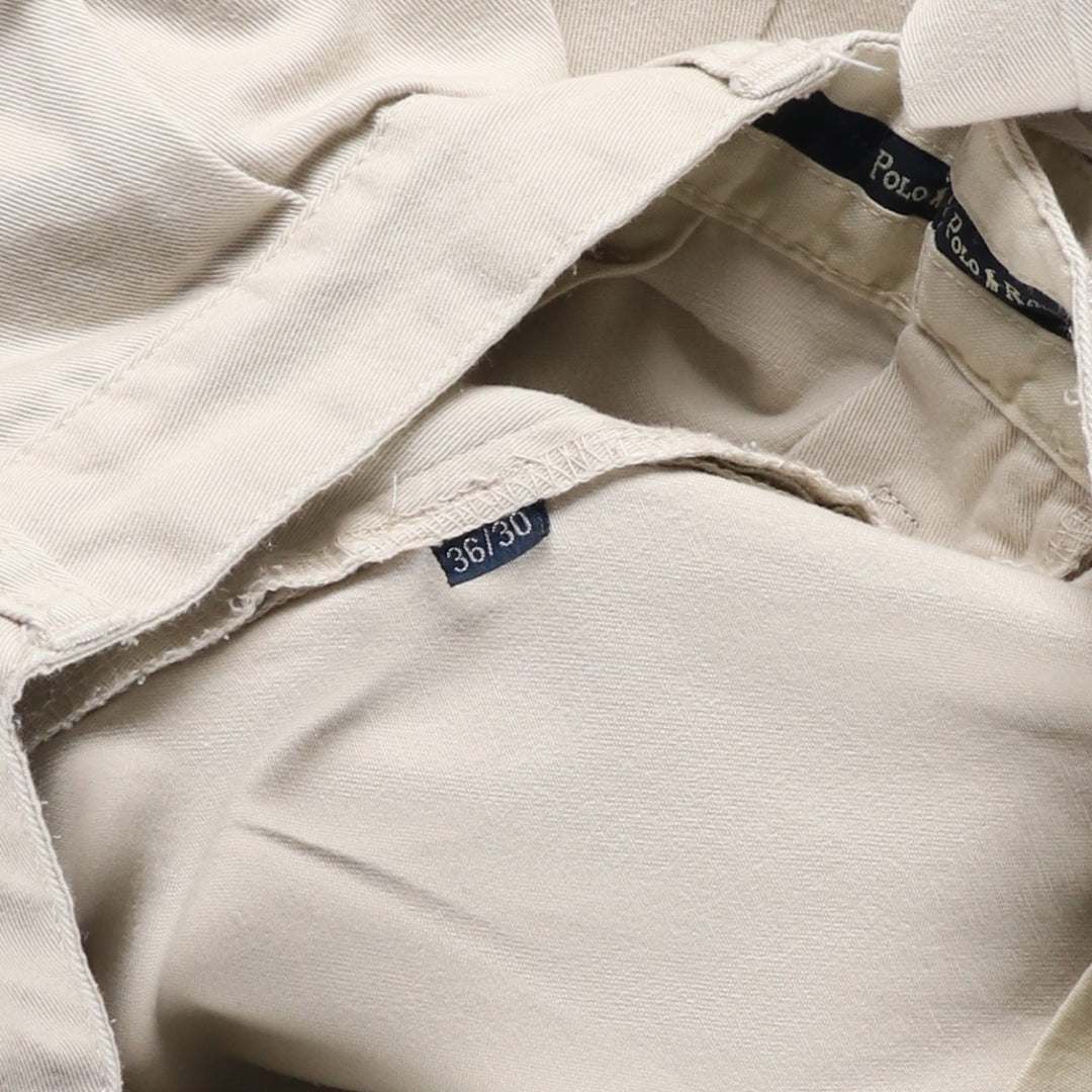 Ralph Lauren Polo Ralph Lauren Two-pleat Chino Pants for Men, W34 equivalent cotton ivory Vintage Second Hand