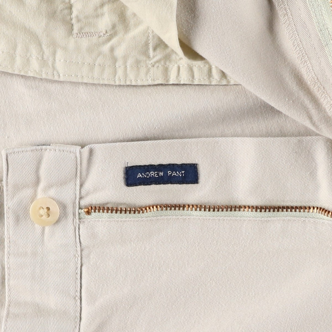 Ralph Lauren Polo Ralph Lauren Two-pleat Chino Pants for Men, W34 equivalent cotton ivory Vintage Second Hand