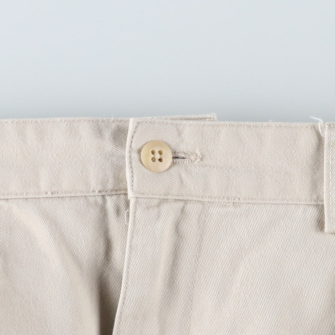 Ralph Lauren Polo Ralph Lauren Two-pleat Chino Pants for Men, W34 equivalent cotton ivory Vintage Second Hand