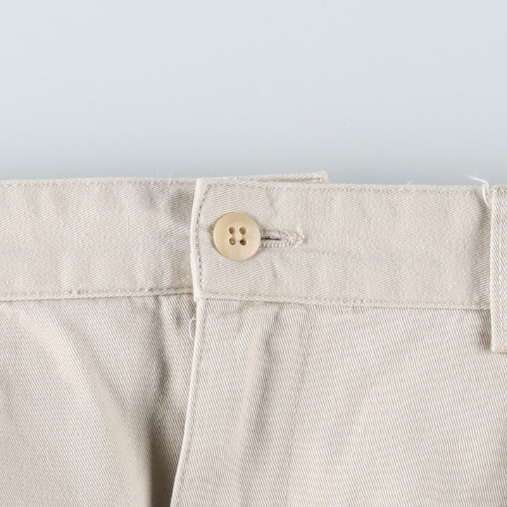Ralph Lauren Polo Ralph Lauren Two-pleat Chino Pants for Men, W34 equivalent cotton ivory Vintage Second Hand