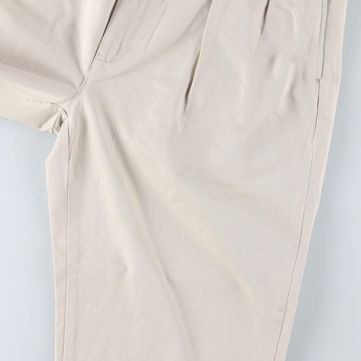 Ralph Lauren Polo Ralph Lauren Two-pleat Chino Pants for Men, W34 equivalent cotton ivory Vintage Second Hand