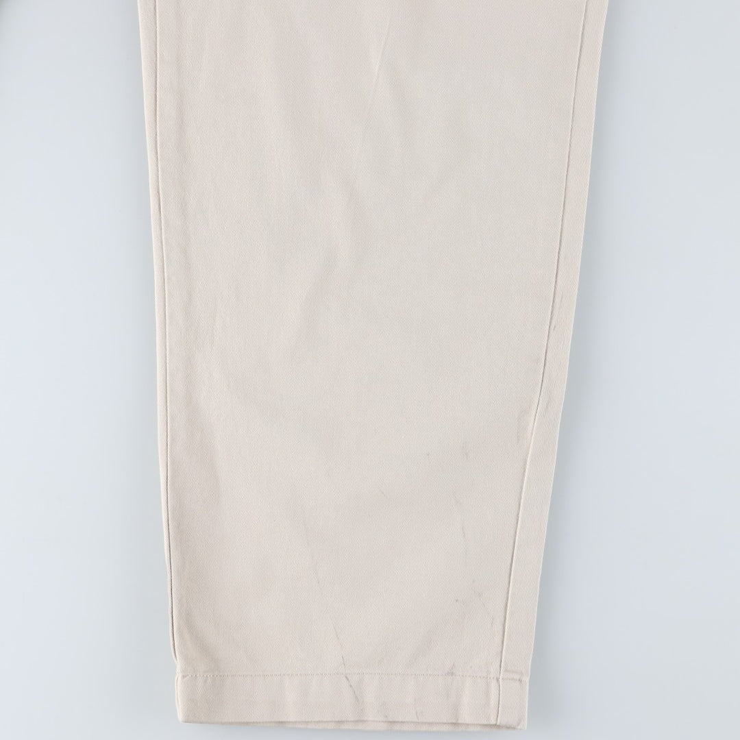 Ralph Lauren Polo Ralph Lauren Two-pleat Chino Pants for Men, W34 equivalent cotton ivory Vintage Second Hand