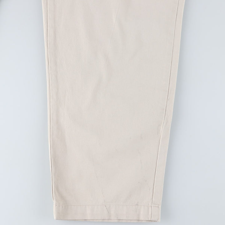Ralph Lauren Polo Ralph Lauren Two-pleat Chino Pants for Men, W34 equivalent cotton ivory Vintage Second Hand
