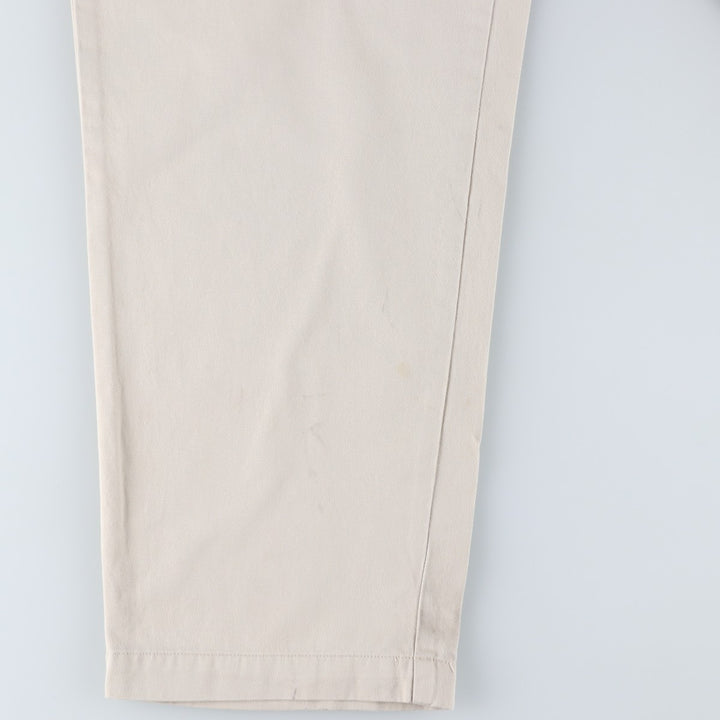 Ralph Lauren Polo Ralph Lauren Two-pleat Chino Pants for Men, W34 equivalent cotton ivory Vintage Second Hand