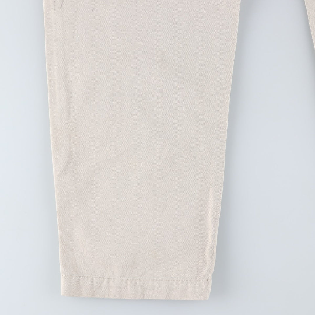 Ralph Lauren Polo Ralph Lauren Two-pleat Chino Pants for Men, W34 equivalent cotton ivory Vintage Second Hand