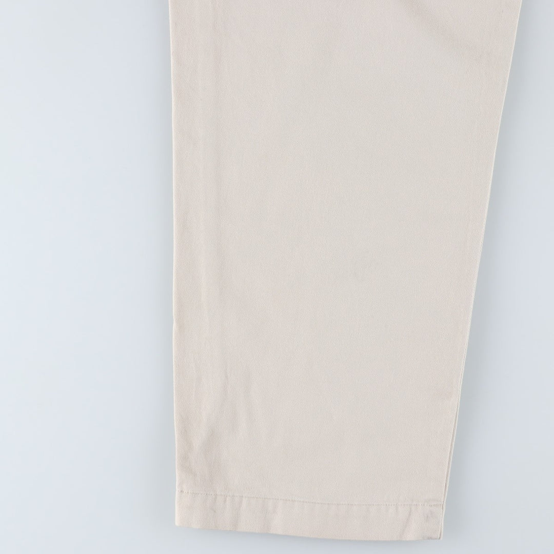 Ralph Lauren Polo Ralph Lauren Two-pleat Chino Pants for Men, W34 equivalent cotton ivory Vintage Second Hand