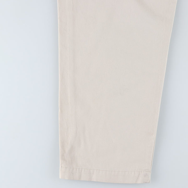 Ralph Lauren Polo Ralph Lauren Two-pleat Chino Pants for Men, W34 equivalent cotton ivory Vintage Second Hand