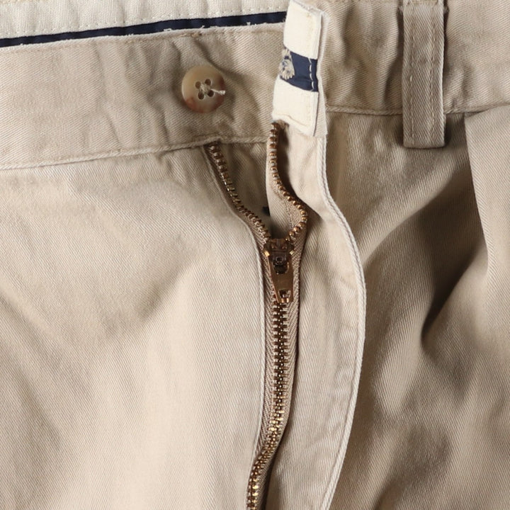 Ralph Lauren Polo Ralph Lauren Two-pleat Chino Pants for Men, W34 equivalent cotton ivory Vintage Second Hand