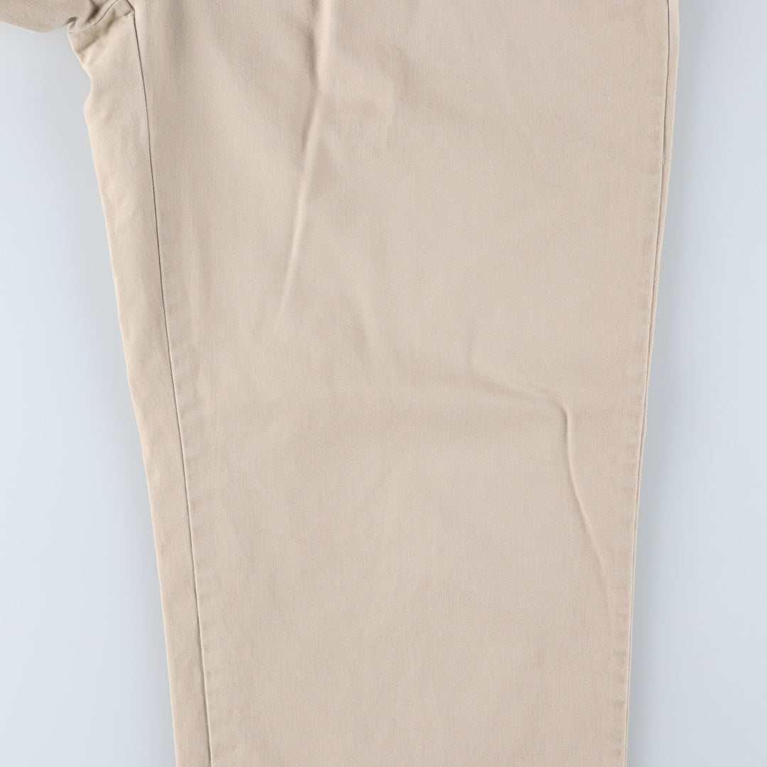 Ralph Lauren Polo Ralph Lauren Two-pleat Chino Pants for Men, W34 equivalent cotton ivory Vintage Second Hand