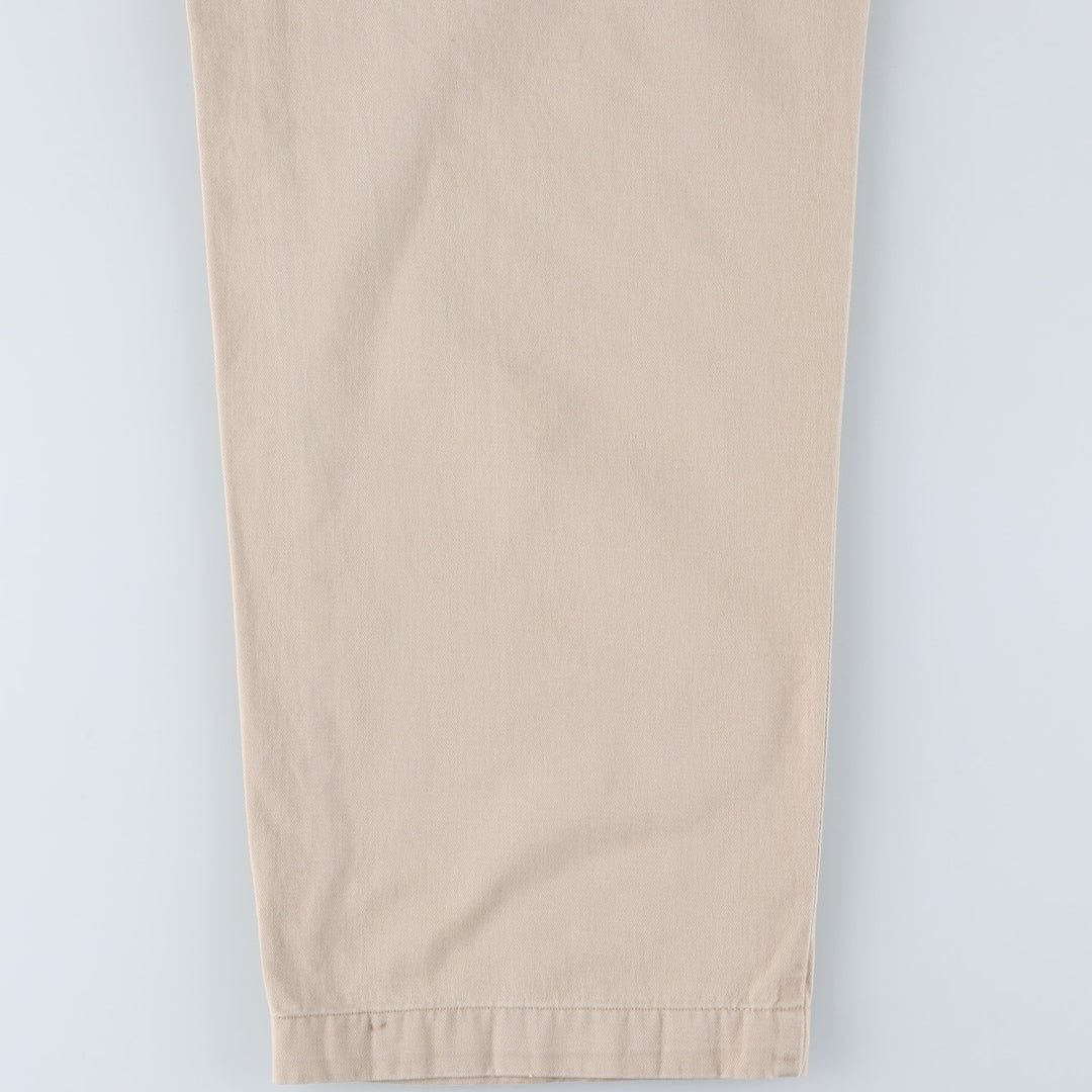 Ralph Lauren Polo Ralph Lauren Two-pleat Chino Pants for Men, W34 equivalent cotton ivory Vintage Second Hand
