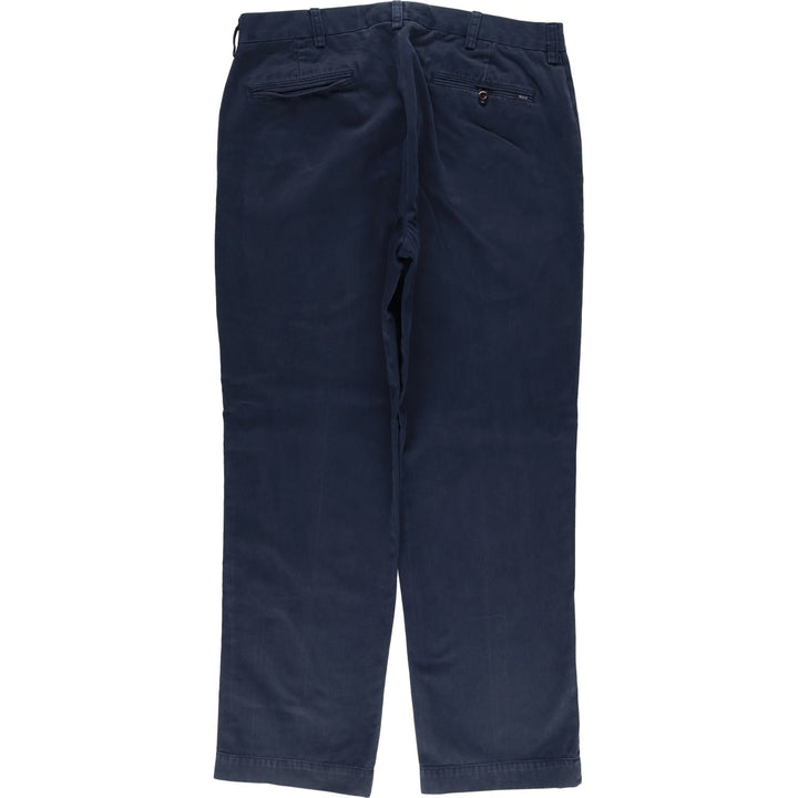 Ralph Lauren POLO by Ralph Lauren SUFFIELD PANT chino pants, men's size W37 cotton navy blue type Vintage Second Hand