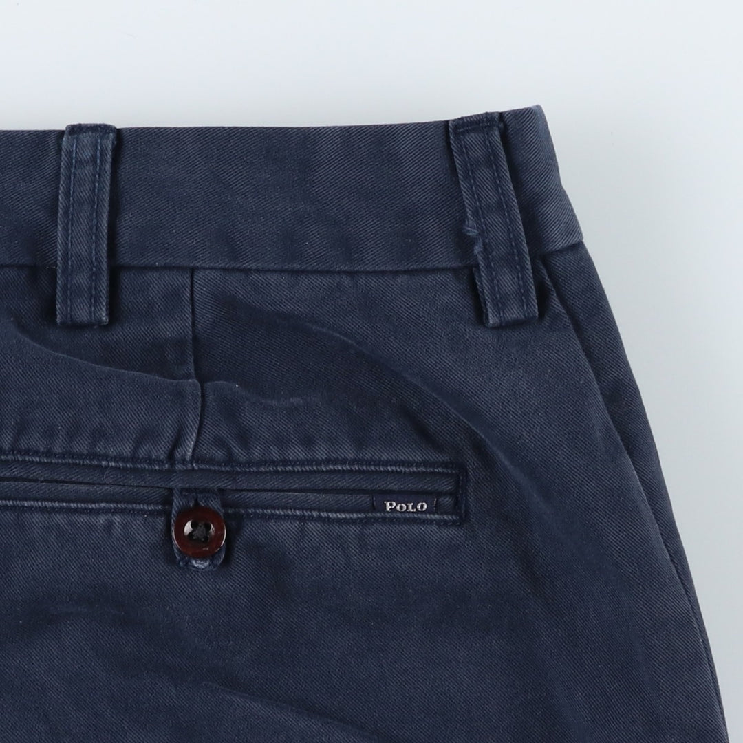Ralph Lauren POLO by Ralph Lauren SUFFIELD PANT chino pants, men's size W37 cotton navy blue type Vintage Second Hand