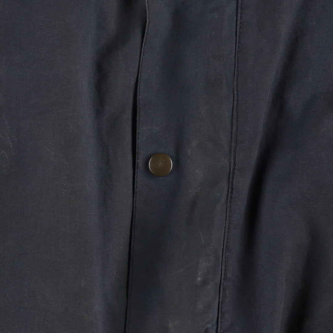 ~1990'S Aquascutum waxed cotton oiled jacket, made in England, men's size L equivalent, vintage. cotton navy blue type Vintage Second Hand