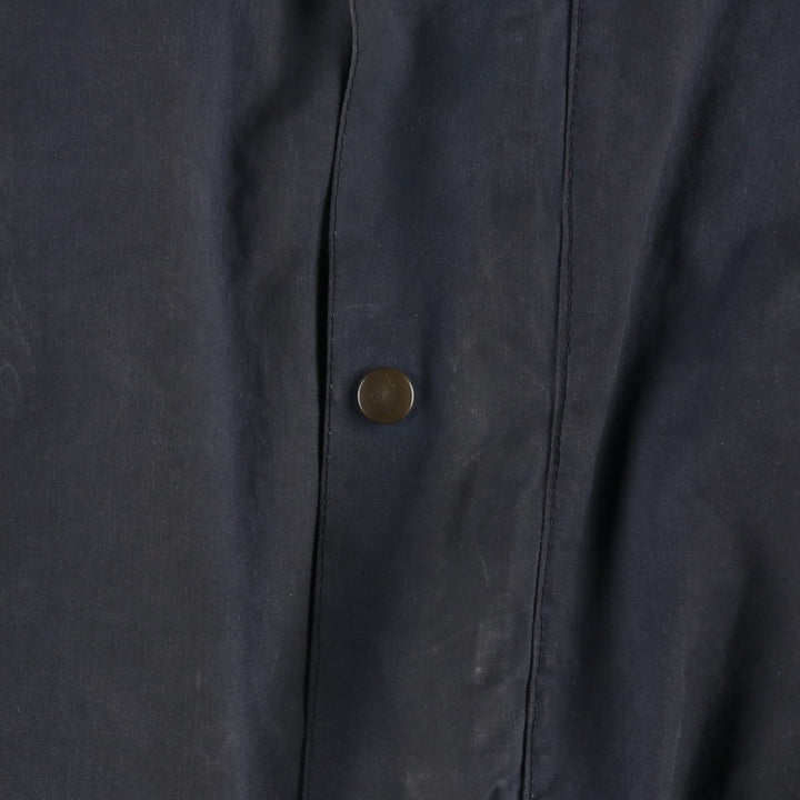 ~1990'S Aquascutum waxed cotton oiled jacket, made in England, men's size L equivalent, vintage. cotton navy blue type Vintage Second Hand