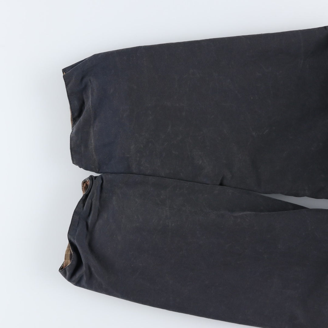 ~1990'S Aquascutum waxed cotton oiled jacket, made in England, men's size L equivalent, vintage. cotton navy blue type Vintage Second Hand