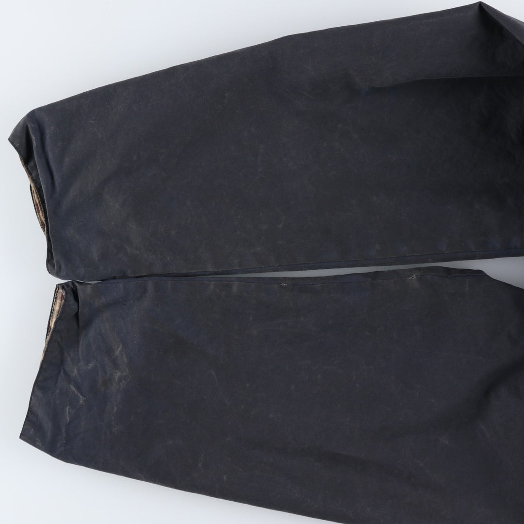 ~1990'S Aquascutum waxed cotton oiled jacket, made in England, men's size L equivalent, vintage. cotton navy blue type Vintage Second Hand