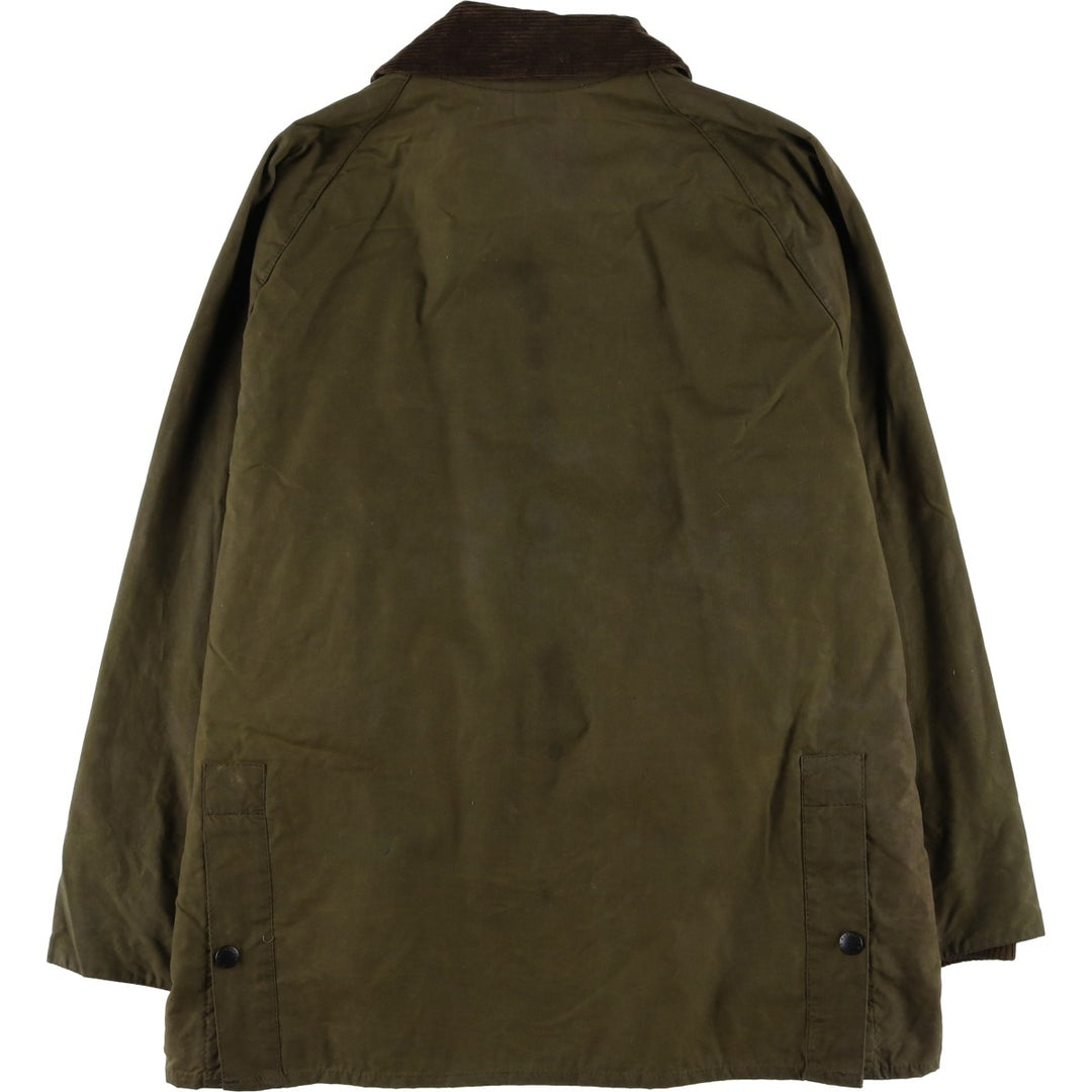 Barbour Classic Bedale 3-Warrant Waxed Cotton Oiled Jacket, Made in England, Size C42 (Men's L equivalent) Waxed cotton Khaki type Vintage Second Hand