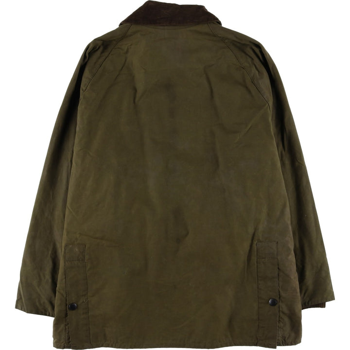 Barbour Classic Bedale 3-Warrant Waxed Cotton Oiled Jacket, Made in England, Size C42 (Men's L equivalent) Waxed cotton Khaki type Vintage Second Hand