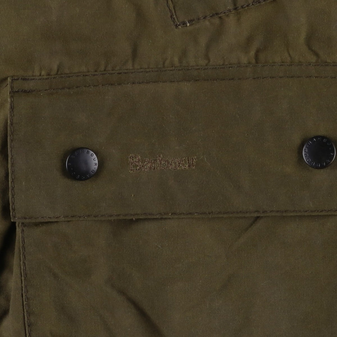 Barbour Classic Bedale 3-Warrant Waxed Cotton Oiled Jacket, Made in England, Size C42 (Men's L equivalent) Waxed cotton Khaki type Vintage Second Hand