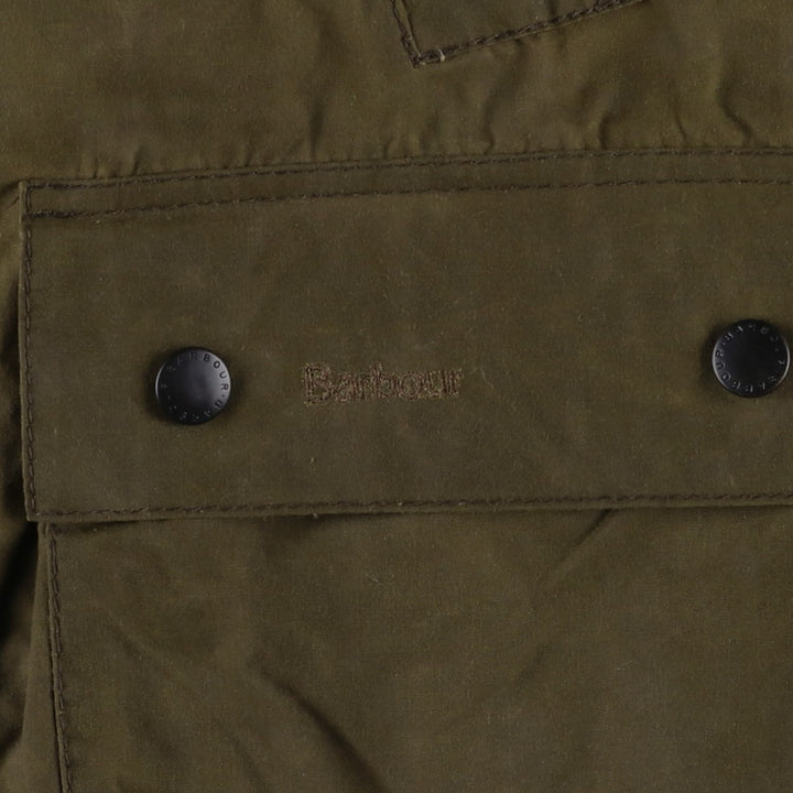 Barbour Classic Bedale 3-Warrant Waxed Cotton Oiled Jacket, Made in England, Size C42 (Men's L equivalent) Waxed cotton Khaki type Vintage Second Hand