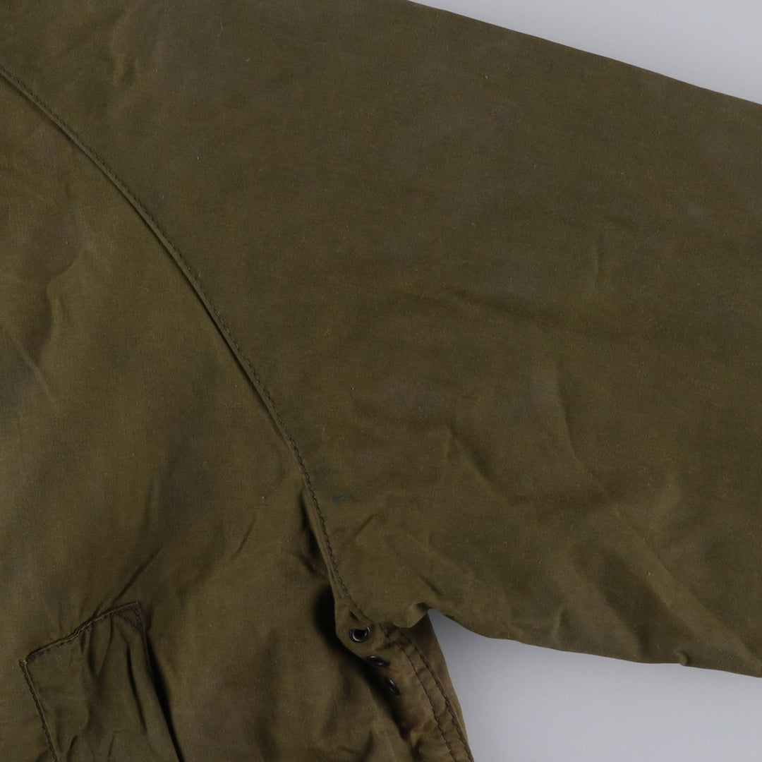 Barbour Classic Bedale 3-Warrant Waxed Cotton Oiled Jacket, Made in England, Size C42 (Men's L equivalent) Waxed cotton Khaki type Vintage Second Hand