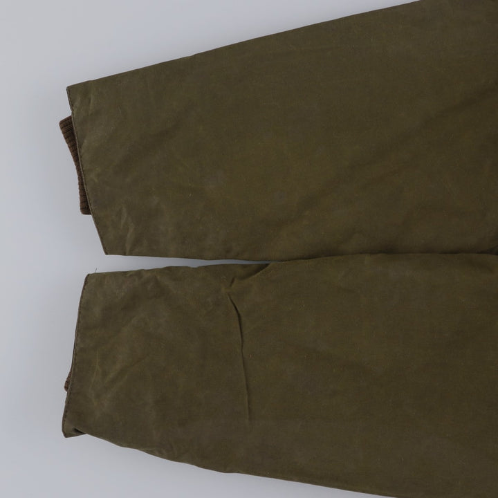 Barbour Classic Bedale 3-Warrant Waxed Cotton Oiled Jacket, Made in England, Size C42 (Men's L equivalent) Waxed cotton Khaki type Vintage Second Hand