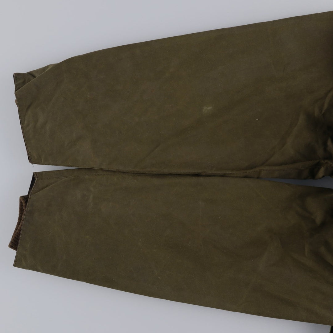 Barbour Classic Bedale 3-Warrant Waxed Cotton Oiled Jacket, Made in England, Size C42 (Men's L equivalent) Waxed cotton Khaki type Vintage Second Hand
