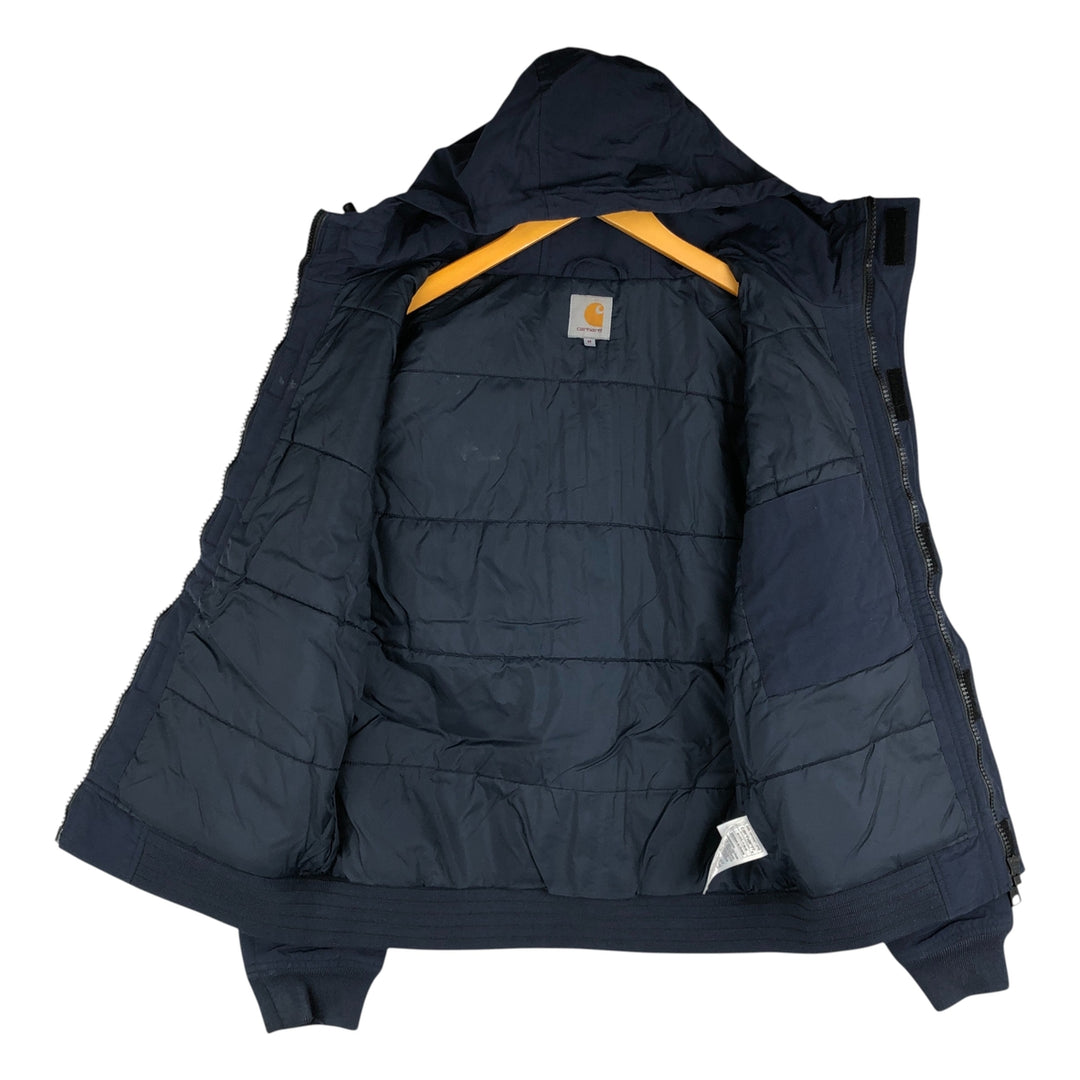 Carhartt KODIAK BLOUSON Nylon Parka with Padded Lining, Size M Nylon navy blue type Vintage Second Hand