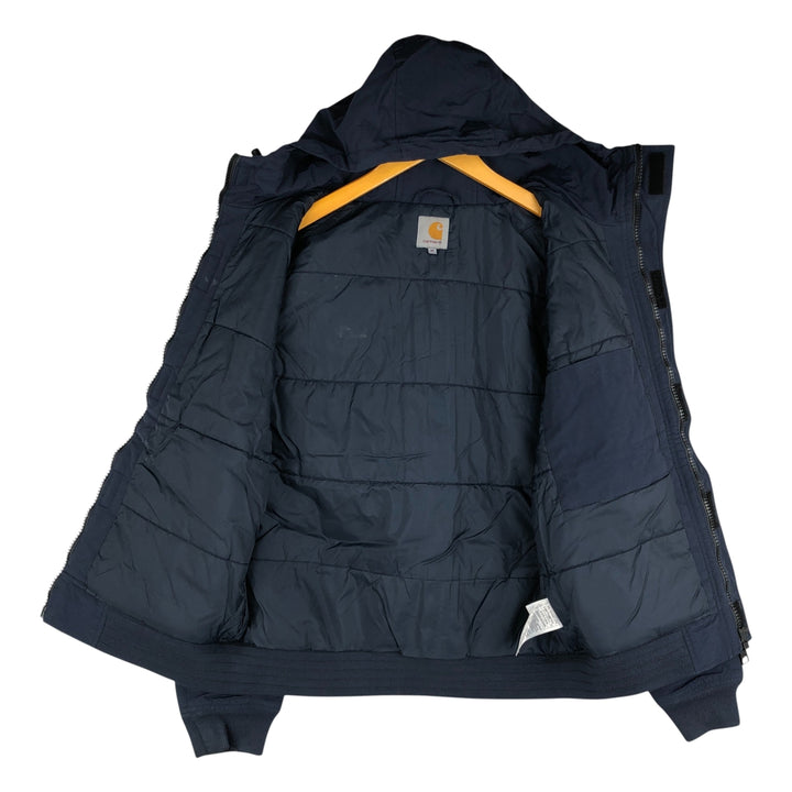 Carhartt KODIAK BLOUSON Nylon Parka with Padded Lining, Size M Nylon navy blue type Vintage Second Hand
