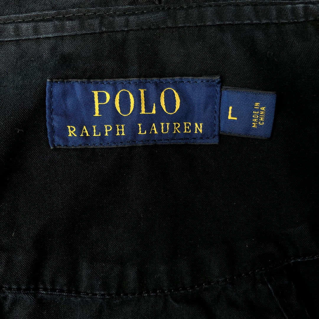 Ralph Lauren POLO RALPH LAUREN cotton hoodie, men's size L cotton black type Vintage Second Hand
