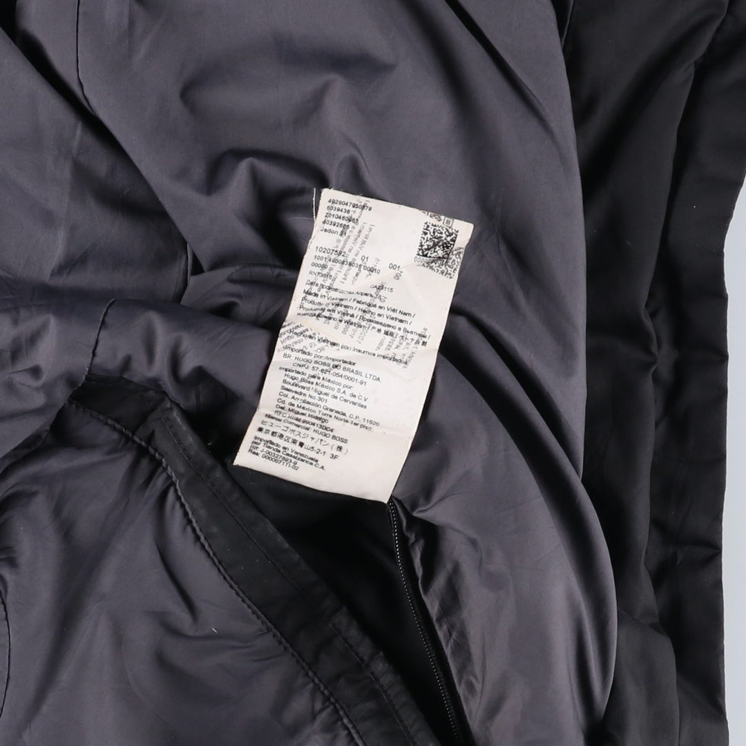 Hugo Boss padded puffer jacket, men's size M polyester black type Vintage Second Hand