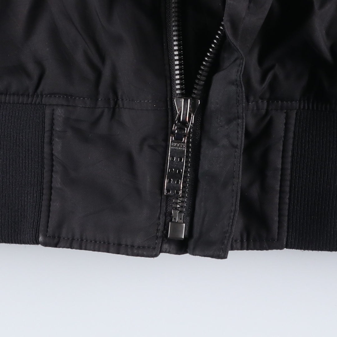 Hugo Boss padded puffer jacket, men's size M polyester black type Vintage Second Hand
