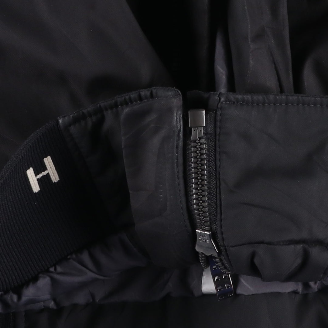 Hugo Boss padded puffer jacket, men's size M polyester black type Vintage Second Hand