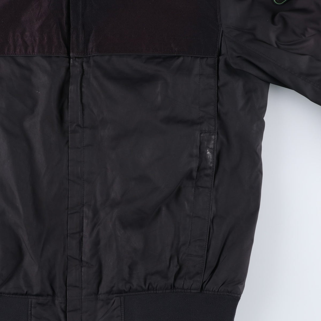 Hugo Boss padded puffer jacket, men's size M polyester black type Vintage Second Hand